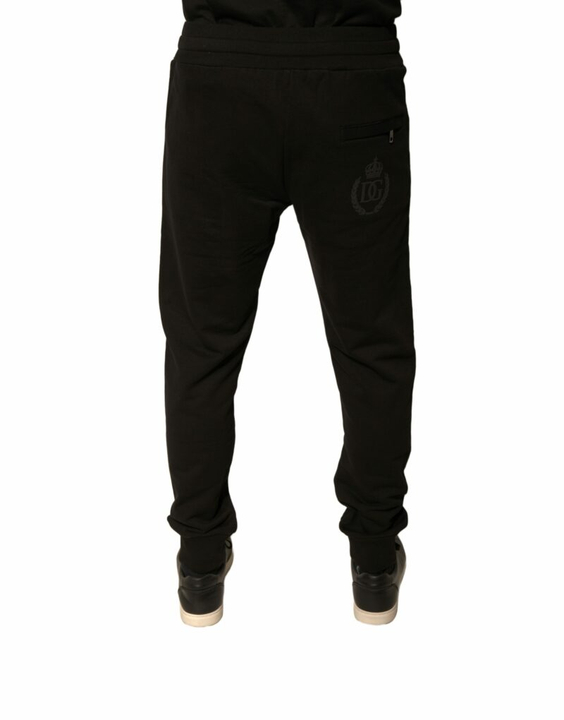 Dolce & Gabbana Black Cotton Jogger Men Sweatpants Pants - Image 4