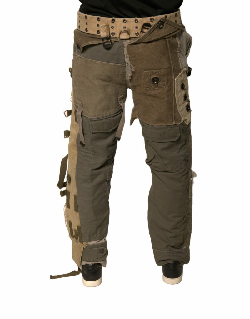 Dolce & Gabbana Multicolor Reconstructed Flight Cargo Pants - Image 4