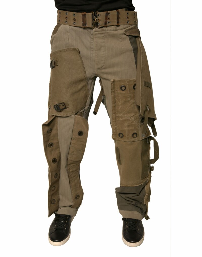 Dolce & Gabbana Multicolor Reconstructed Flight Cargo Pants - Image 2