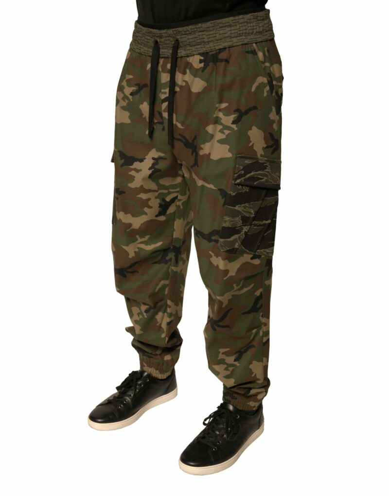 Dolce & Gabbana Multicolor Camouflage Cargo Sweatpants Pants - Image 3