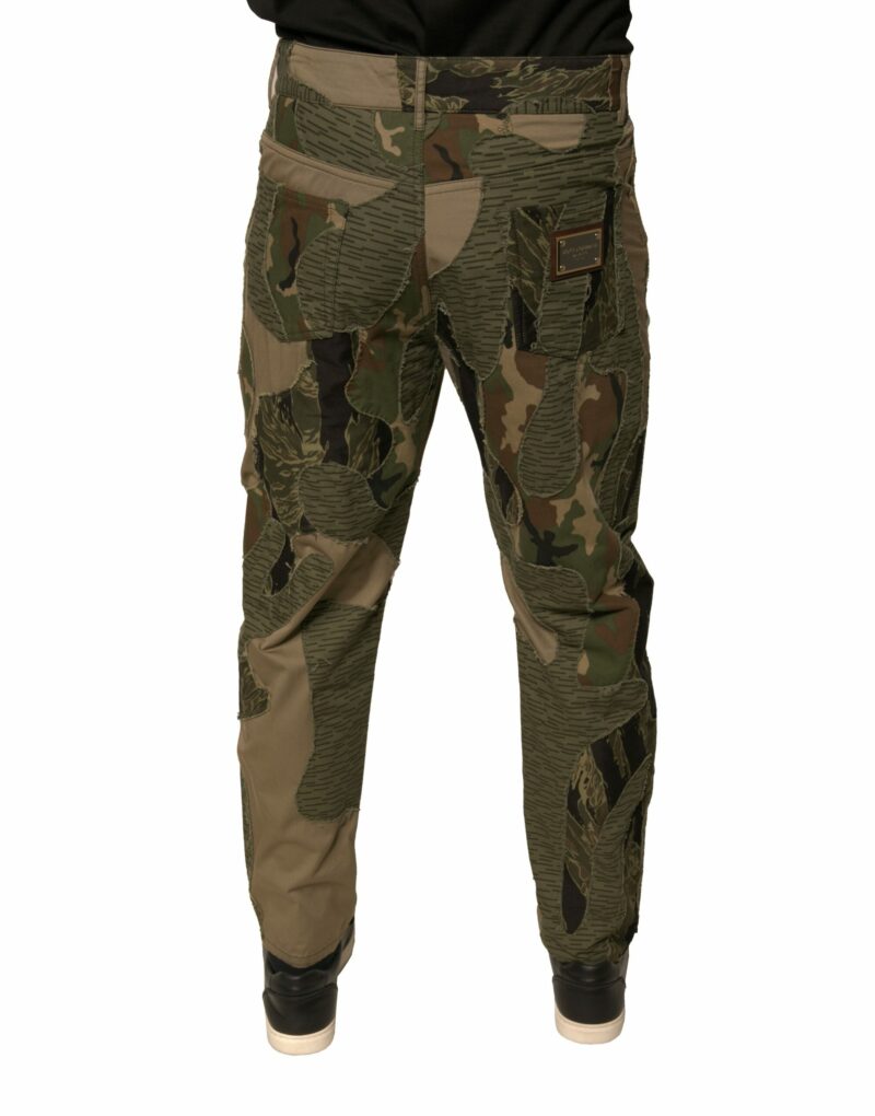 Dolce & Gabbana Multicolor Camouflage Cotton Pants - Image 4