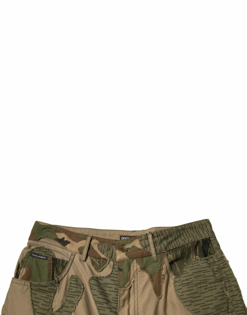 Dolce & Gabbana Multicolor Camouflage Cotton Pants - Image 5