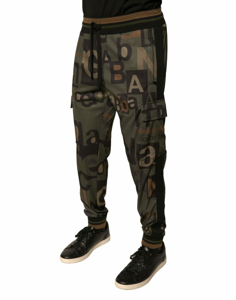 Dolce & Gabbana Multicolor Logo Camouflage Cargo Jogger Pants - Image 3