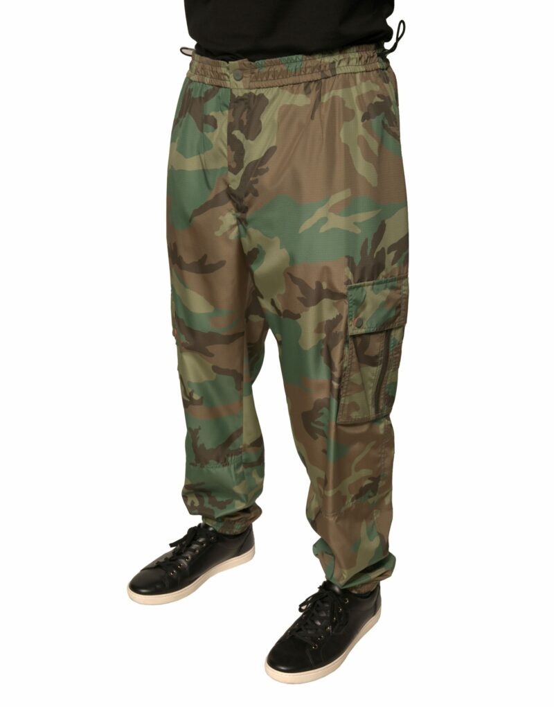 Dolce & Gabbana Multicolor Camouflage Cargo Sweatpants Pants - Image 3
