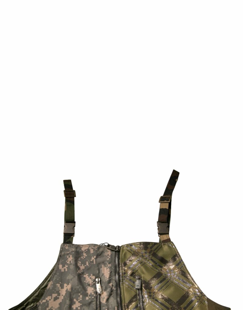 Dolce & Gabbana Multicolor Patchwork Camouflage Overall Pants - Image 5