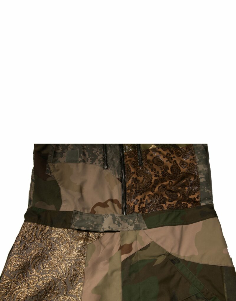 Dolce & Gabbana Multicolor Patchwork Camouflage Overall Pants - Image 6