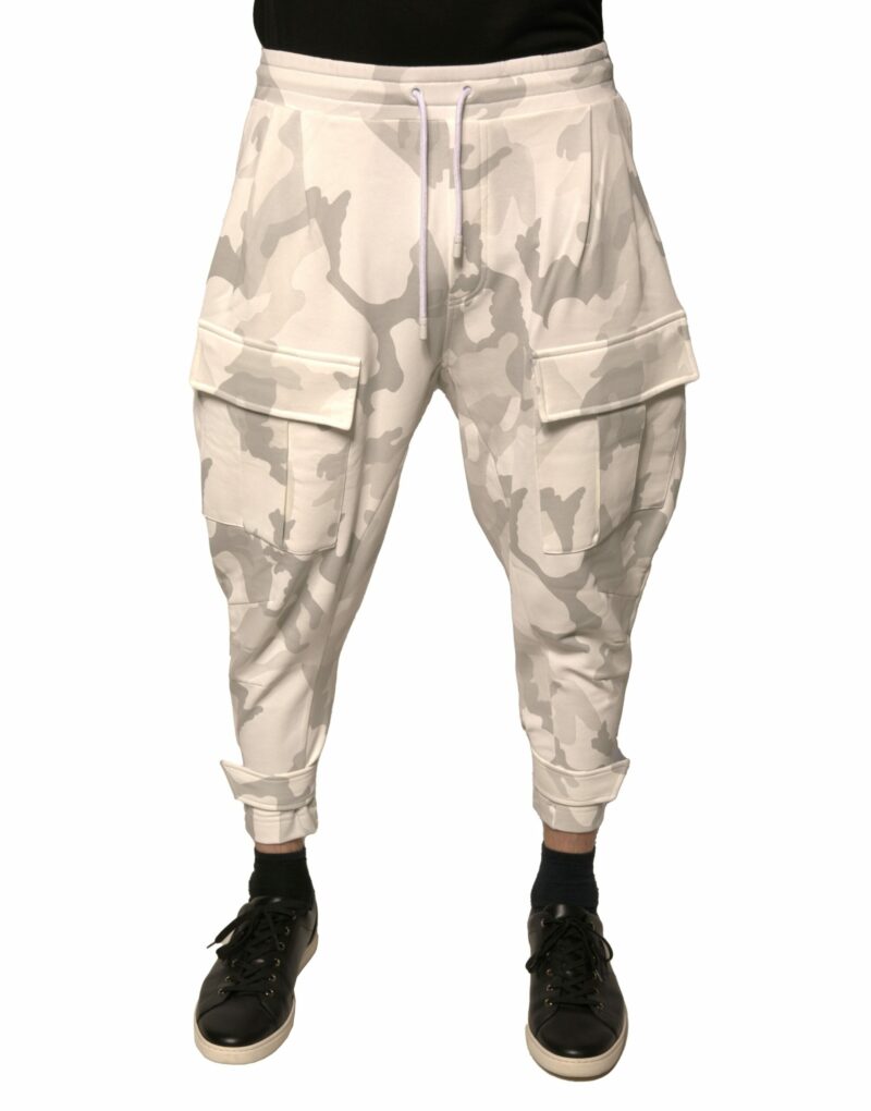 Dolce & Gabbana White Camouflage Cargo Jogger Pants - Image 2