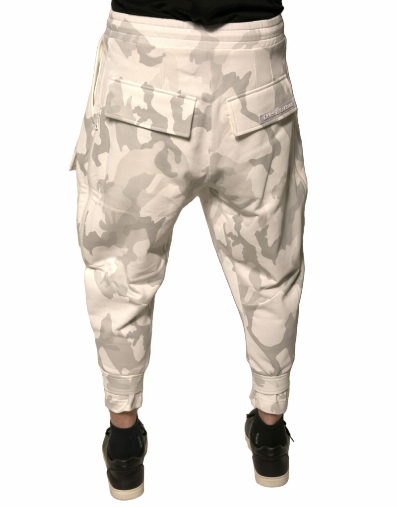 Dolce & Gabbana White Camouflage Cargo Jogger Pants - Image 4