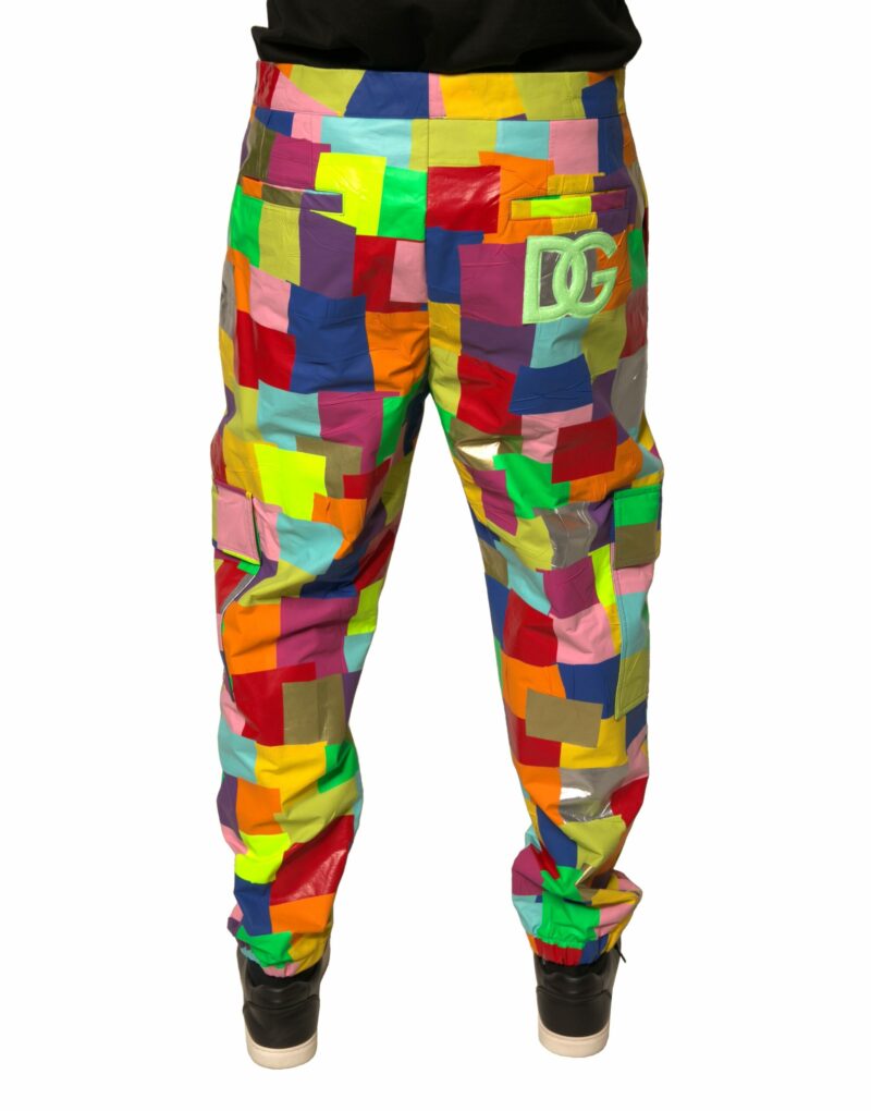 Dolce & Gabbana Multicolor Cotton Patchwork Men Cargo Pants - Image 4