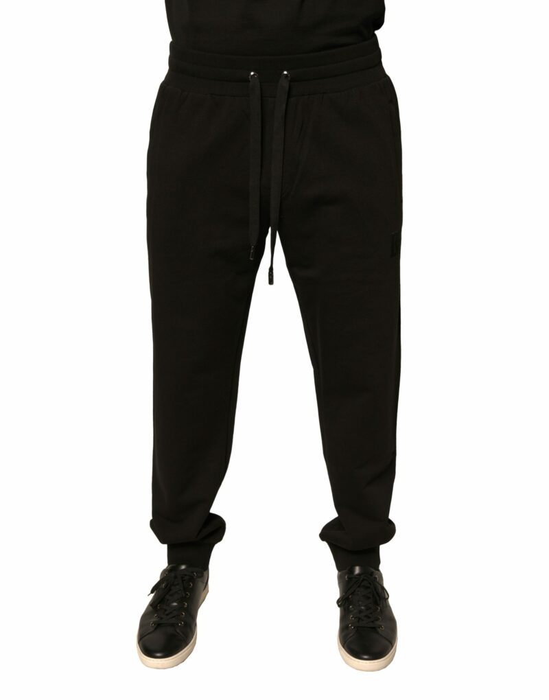 Dolce & Gabbana Black Cotton Jogger Sweatpants Pants - Image 2