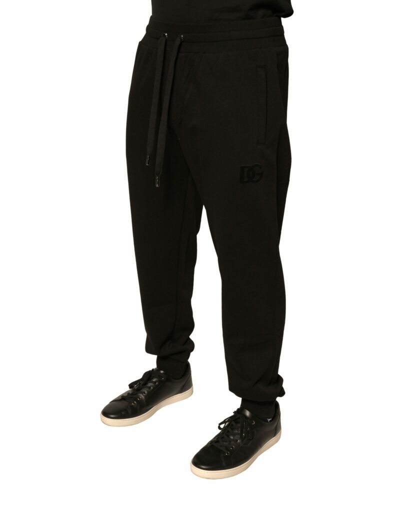 Dolce & Gabbana Black Cotton Jogger Sweatpants Pants - Image 3