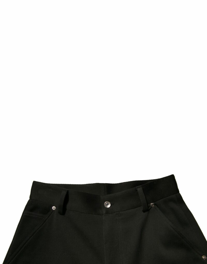 Dolce & Gabbana Black Cotton Mid Waist Cropped Pants - Image 5