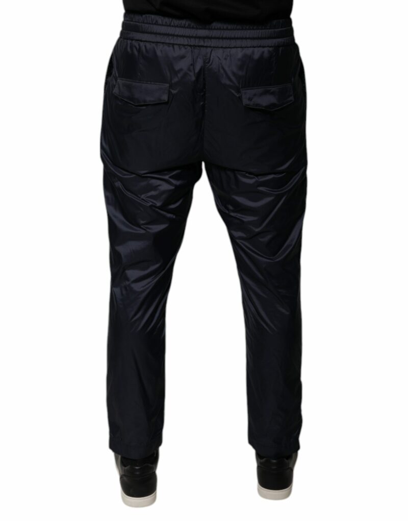 Dolce & Gabbana Dark Blue Cotton Skinny Sweatpants Pants - Image 4