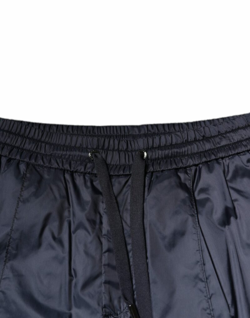 Dolce & Gabbana Dark Blue Cotton Skinny Sweatpants Pants - Image 5