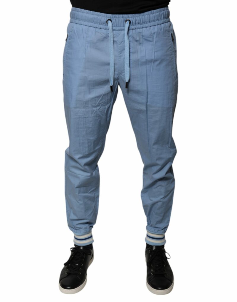 Dolce & Gabbana Blue Cotton Jogger Sweatpants Pants - Image 2