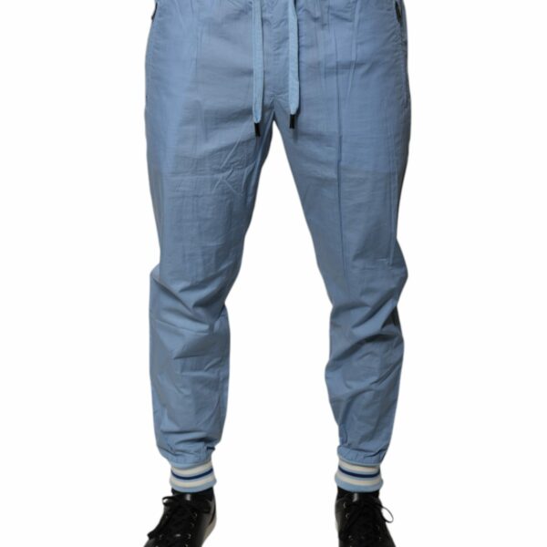 Dolce & Gabbana Blue Cotton Jogger Sweatpants Pants