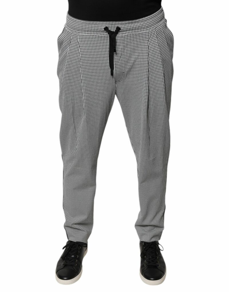 Dolce & Gabbana Black White Houndstooth Skinny Dress Pants - Image 2
