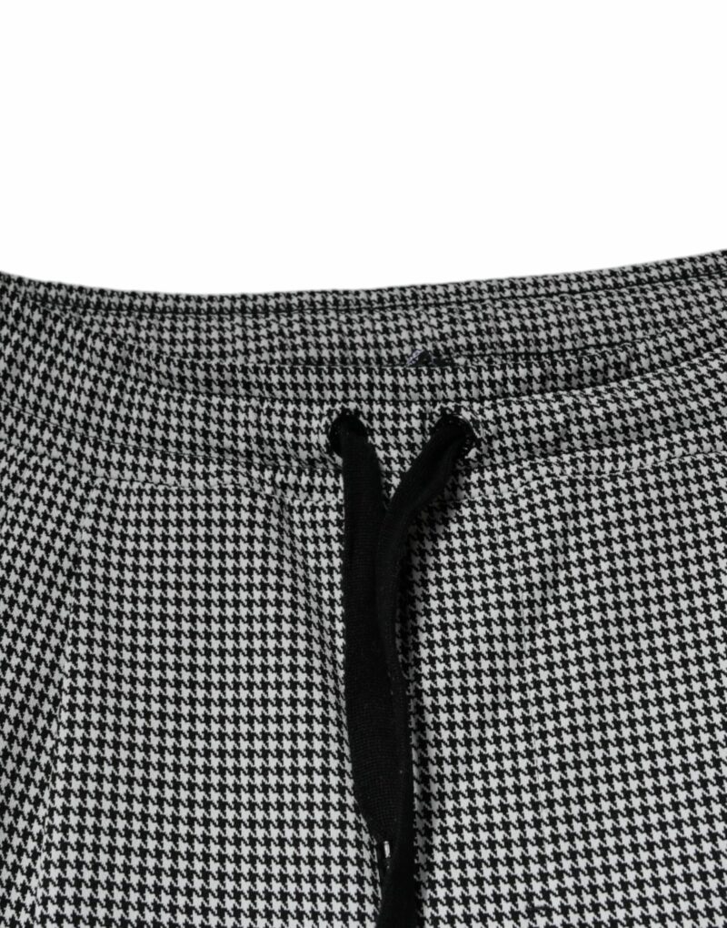 Dolce & Gabbana Black White Houndstooth Skinny Dress Pants - Image 5