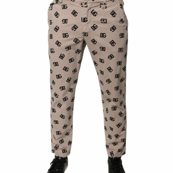 Dolce & Gabbana Beige Logo Cotton Skinny Denim Jeans