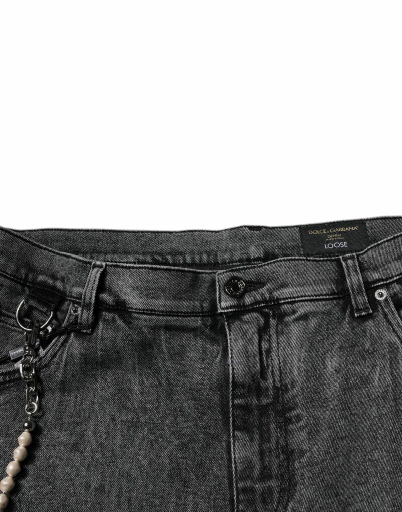 Dolce & Gabbana Dark Gray Cotton Skinny Denim Jeans - Image 5
