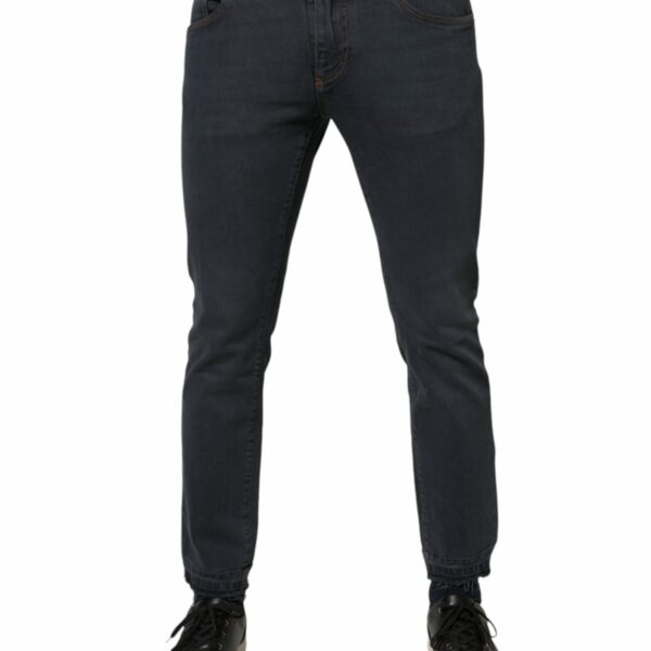 Dolce & Gabbana Dark Gray Cotton Skinny Denim Jeans