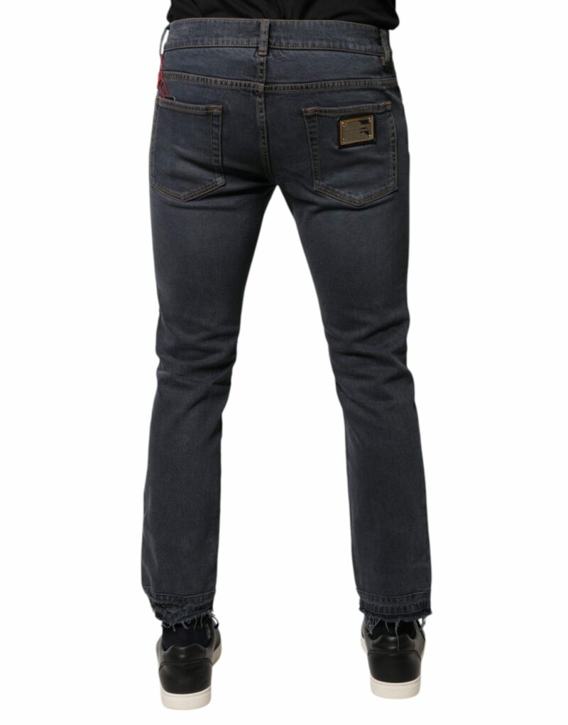 Dolce & Gabbana Dark Gray Cotton Skinny Denim Jeans - Image 4