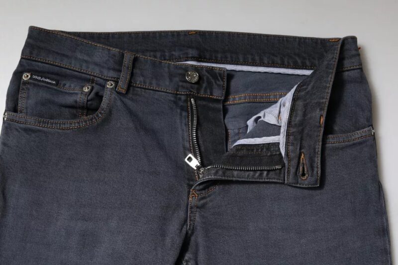 Dolce & Gabbana Dark Gray Cotton Skinny Denim Jeans - Image 8