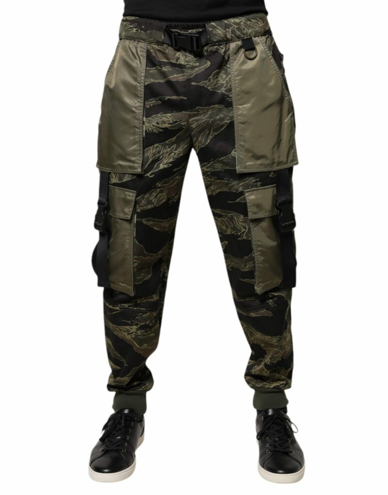 Dolce & Gabbana Green Cotton Jogger Cargo Pants - Image 2