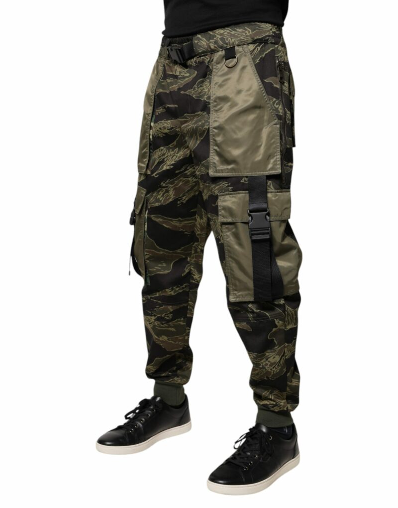Dolce & Gabbana Green Cotton Jogger Cargo Pants - Image 3