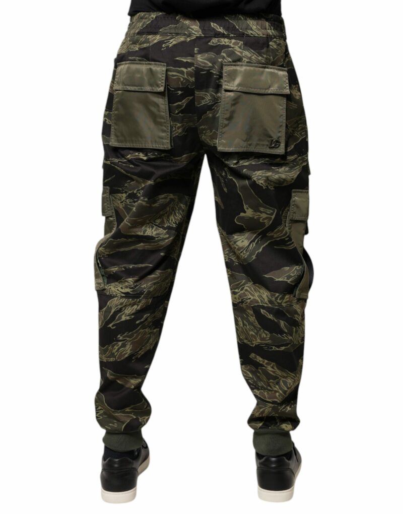 Dolce & Gabbana Green Cotton Jogger Cargo Pants - Image 4