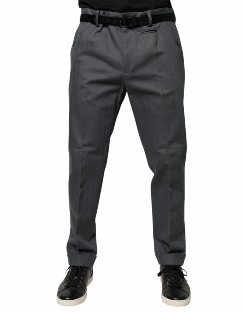 Dolce & Gabbana Gray Tapered Formal Dress Pants - Image 2