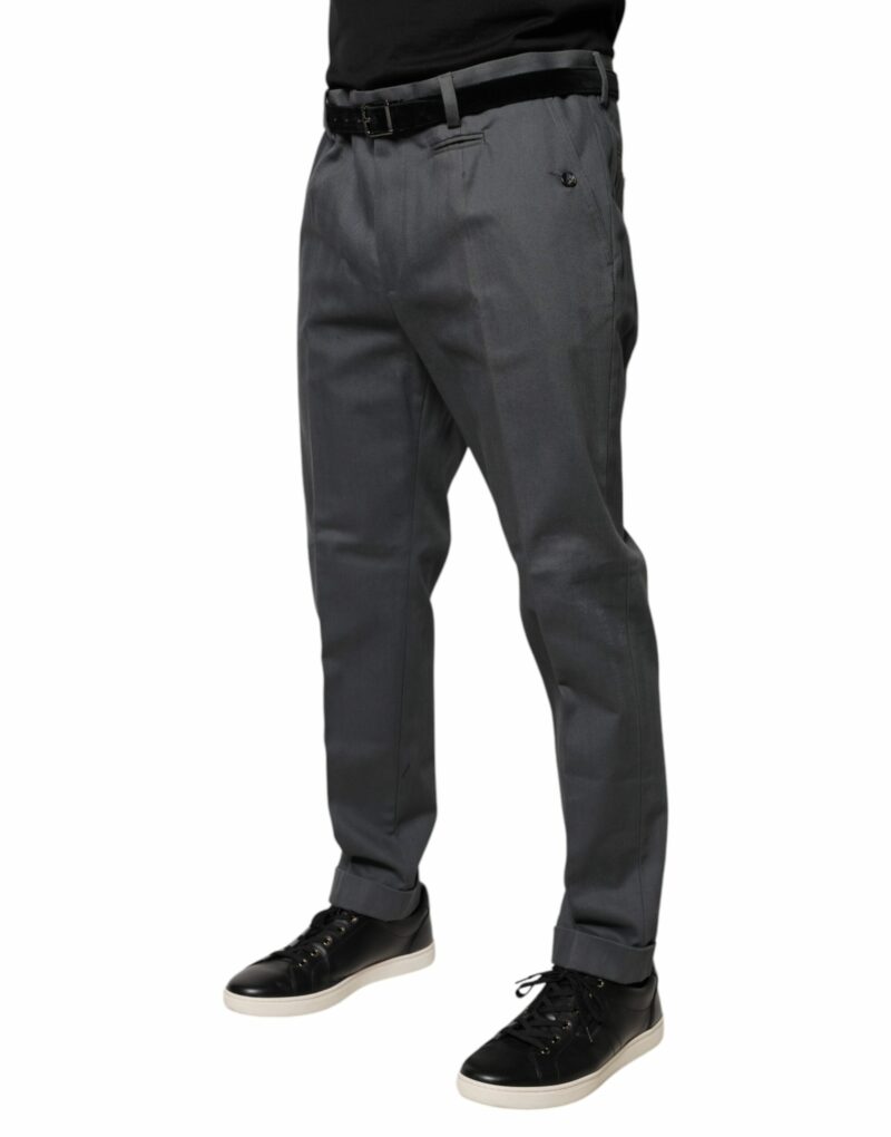 Dolce & Gabbana Gray Tapered Formal Dress Pants - Image 3