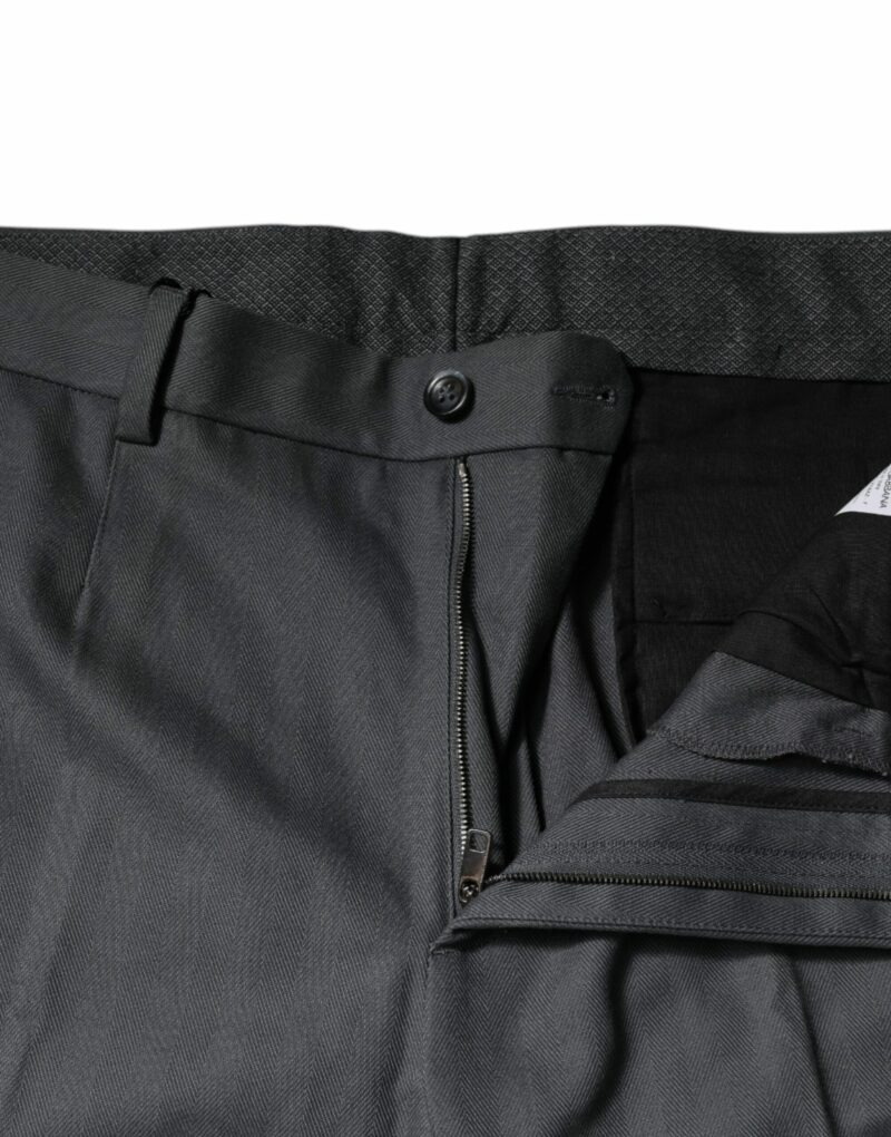 Dolce & Gabbana Gray Tapered Formal Dress Pants - Image 5