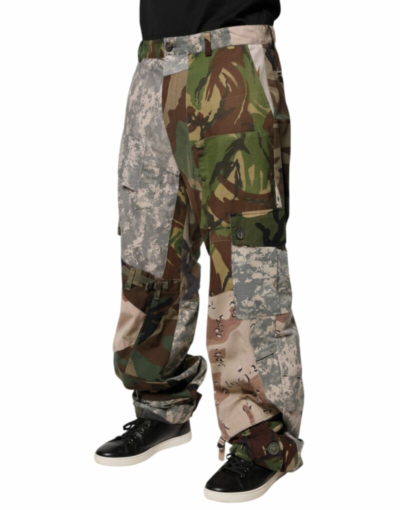 Dolce & Gabbana Multicolor Patchwork Camouflage Cargo Pants - Image 3