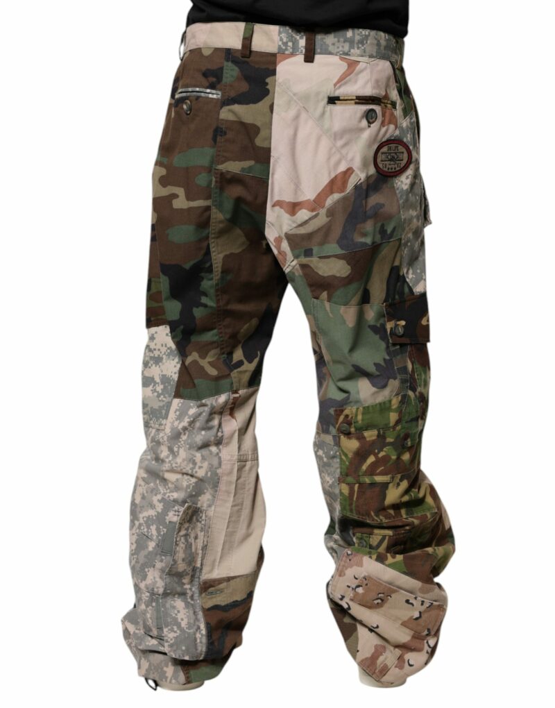 Dolce & Gabbana Multicolor Patchwork Camouflage Cargo Pants - Image 4