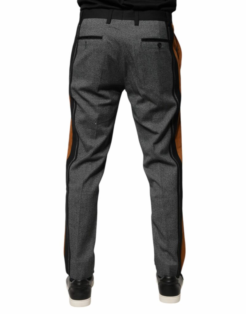 Dolce & Gabbana Multicolor Cotton Tapered Dress Formal Pants - Image 4