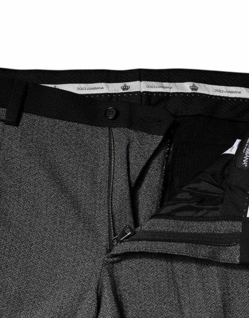 Dolce & Gabbana Multicolor Cotton Tapered Dress Formal Pants - Image 5