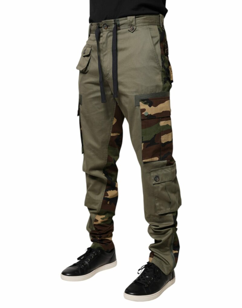 Dolce & Gabbana Multicolor Patchwork Camouflage Cargo Pants - Image 3