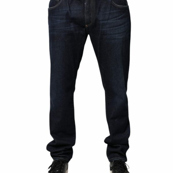 Dolce & Gabbana Dark Blue Cotton Skinny Denim Jeans