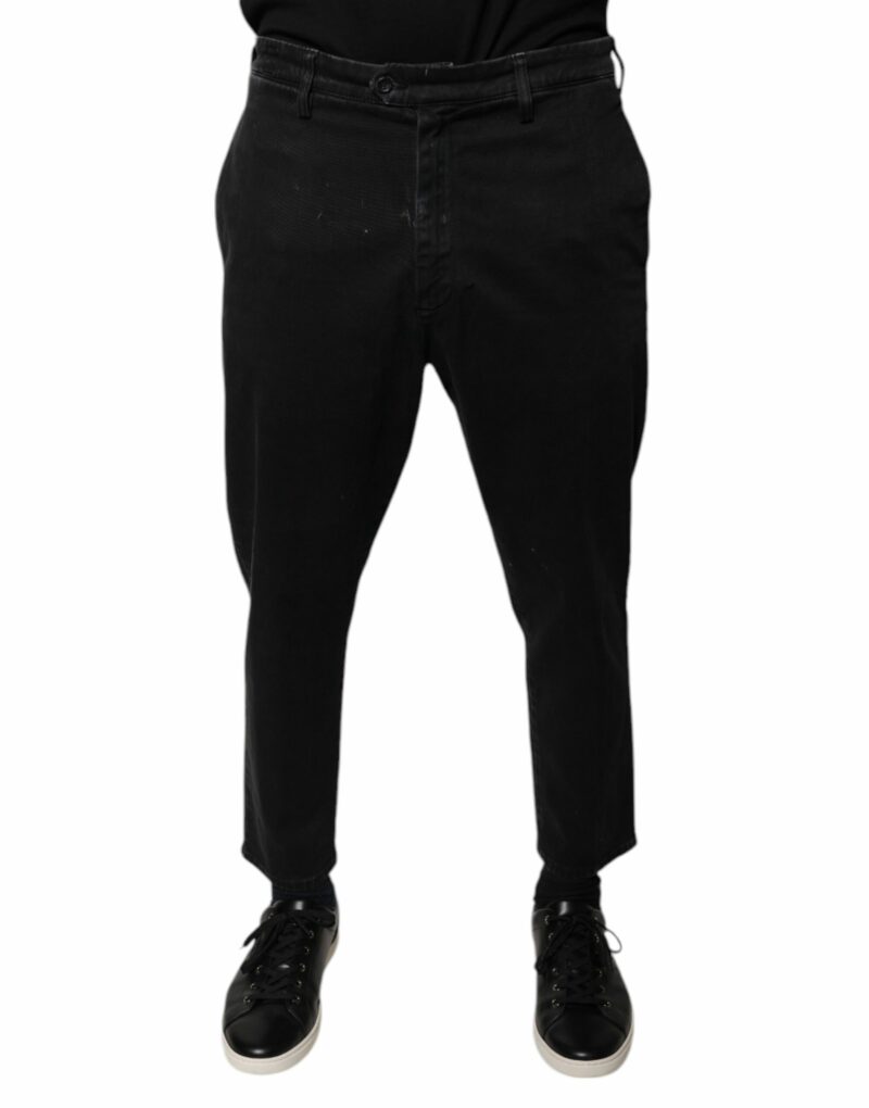 Dolce & Gabbana Black HOUSTON Men Cropped Denim Jeans - Image 2