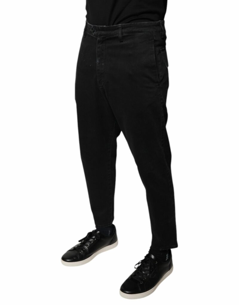 Dolce & Gabbana Black HOUSTON Men Cropped Denim Jeans - Image 3