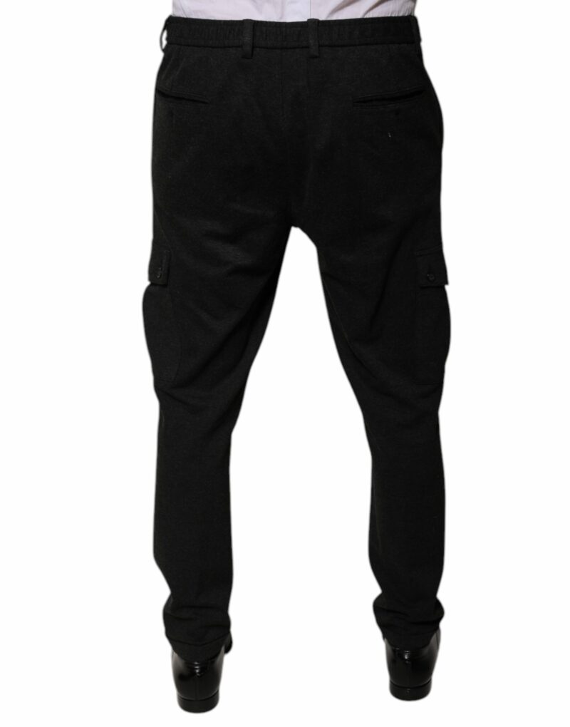 Dolce & Gabbana Black Viscose Cargo Men Casual Pants - Image 4
