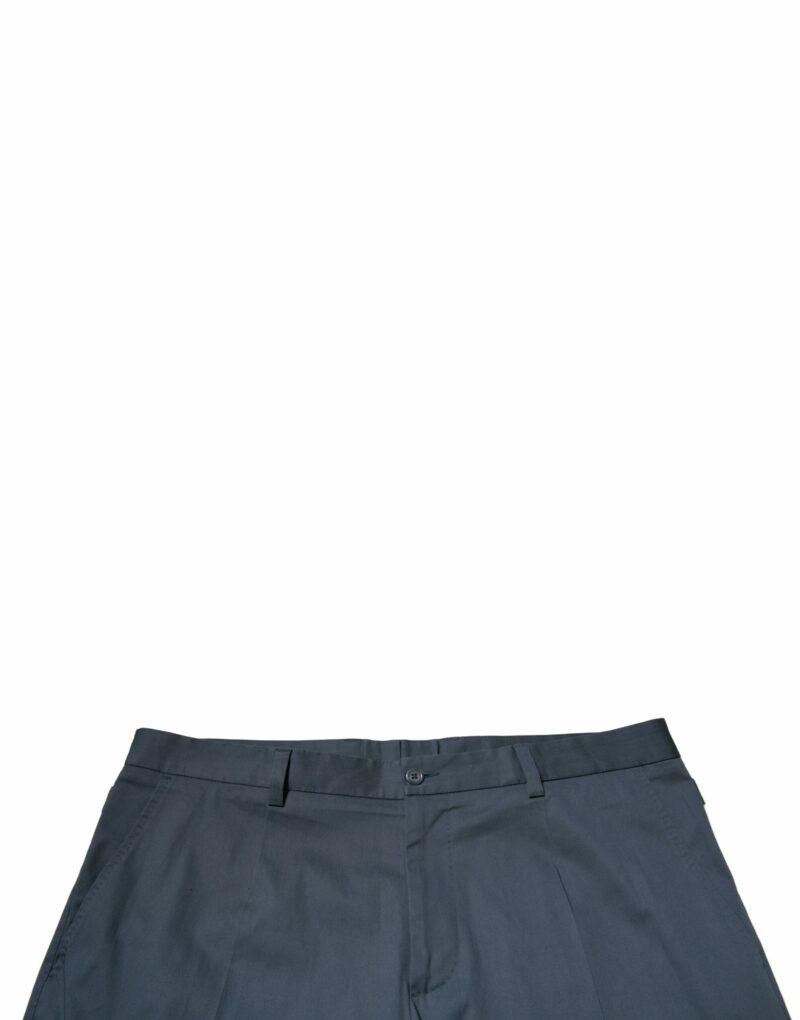 Dolce & Gabbana Blue Cotton Men Skinny Dress Pants - Image 5