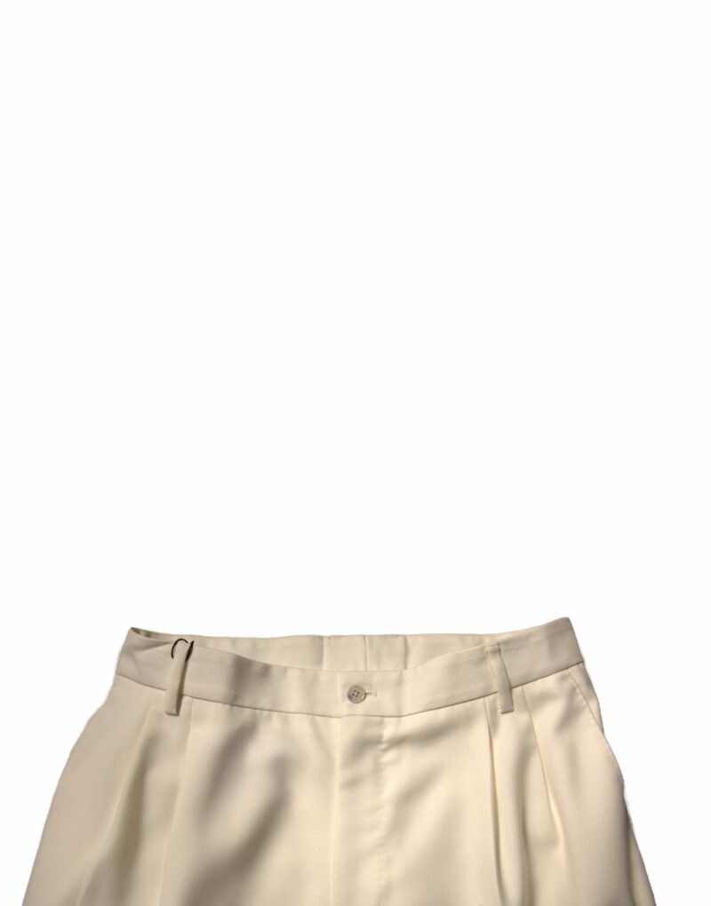 Dolce & Gabbana Off White Straight Dress Pants - Image 5