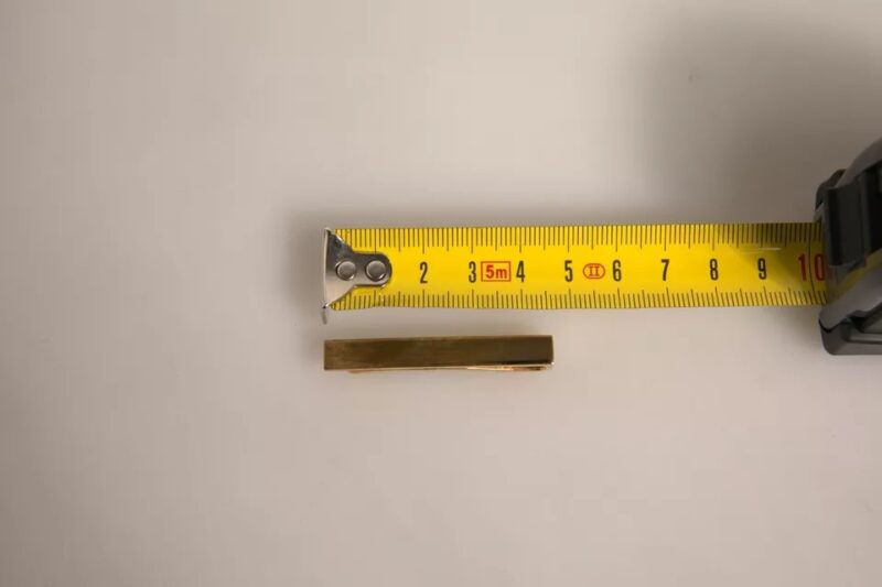 Dolce & Gabbana Gold Tone Brass Logo Branded Tie Clip Bar - Image 5