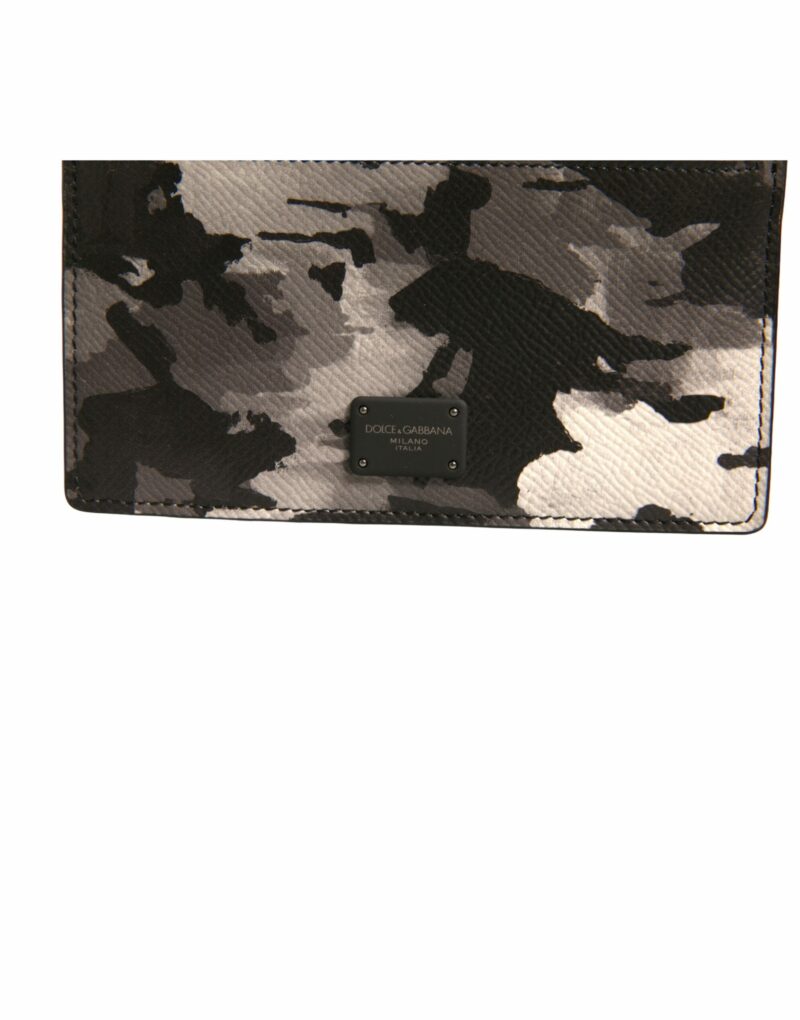 Dolce & Gabbana Multicolor Camouflage Logo Plaque Coin Purse Wallet - Image 3