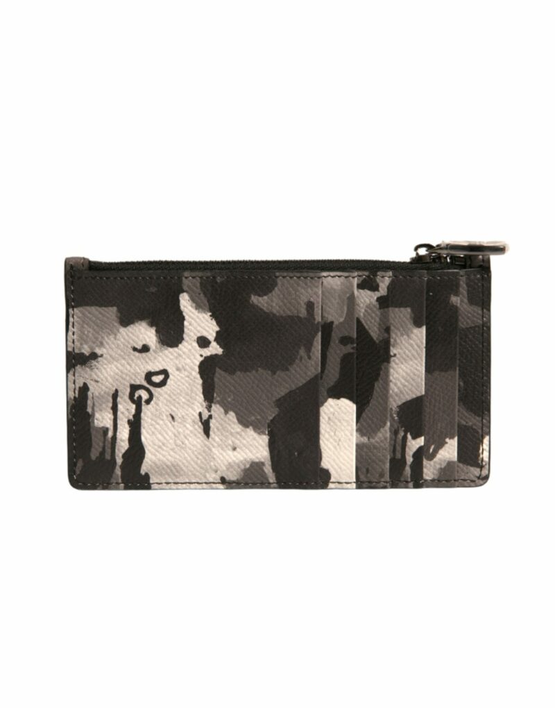 Dolce & Gabbana Multicolor Camouflage Logo Plaque Coin Purse Wallet - Image 5