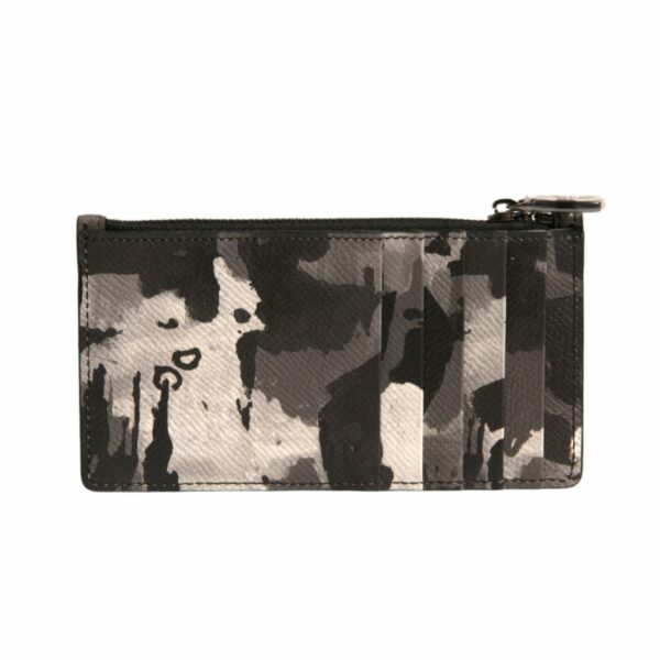 Dolce & Gabbana Multicolor Camouflage Logo Plaque Coin Purse Wallet