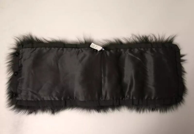 Dolce & Gabbana Black Fur Shoulder Collar Wrap Shawl Scarf - Image 2