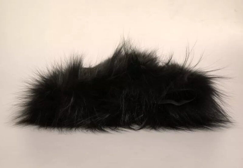 Dolce & Gabbana Black Fur Shoulder Collar Wrap Shawl Scarf - Image 4